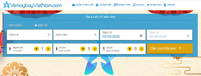 Hướng dẫn đặt vé máy bay vietnamairlines