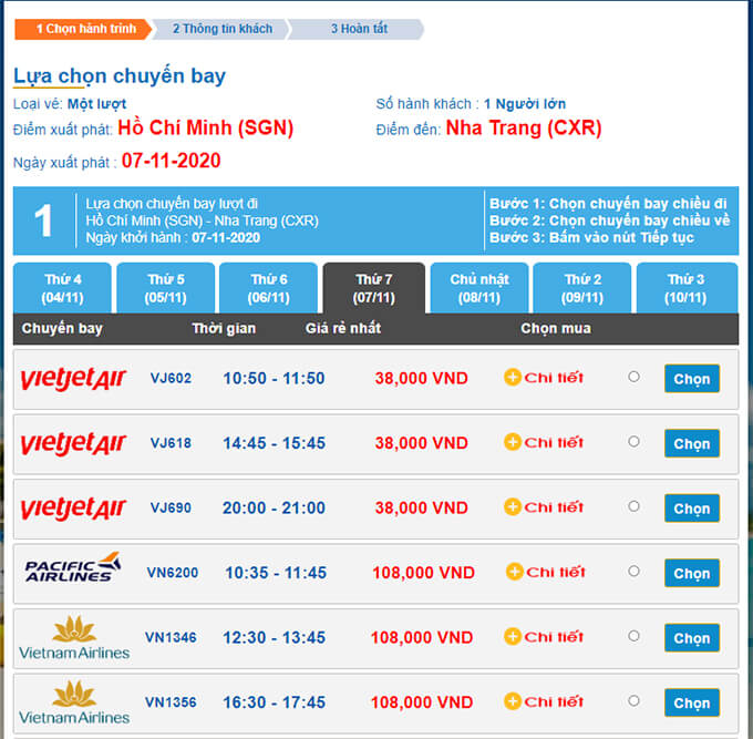 Hướng dẫn đặt vé máy bay vietnamairlines