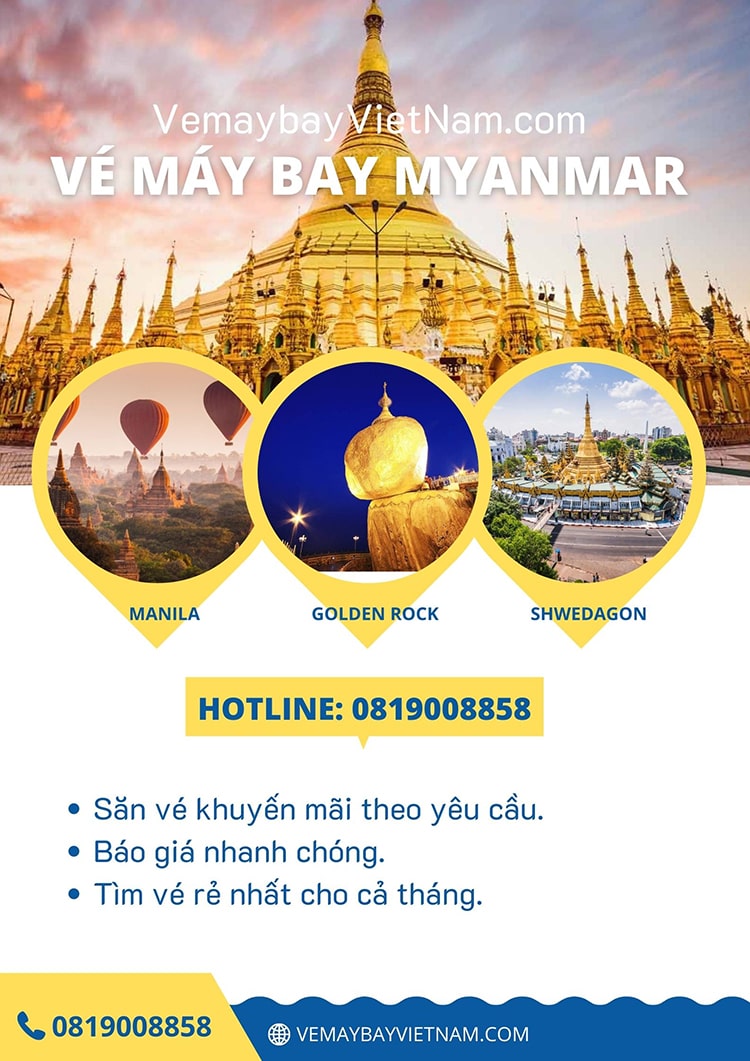 Vé máy bay đi Myanmar giá rẻ